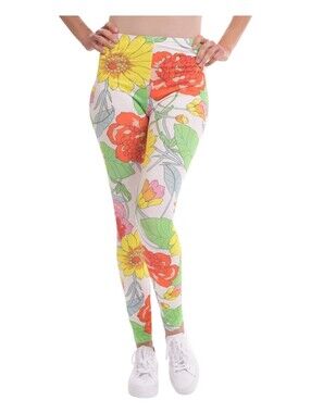Alembika Womens Colorful Floral Print Bloom Garden Leggings Size 5 (US XL 14-16)